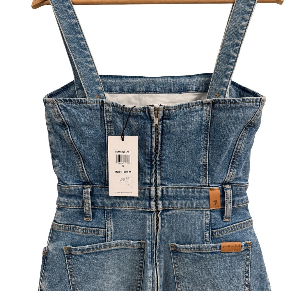 7 For All Mankind Denim Blue Midi Dress - Picture 2 of 12